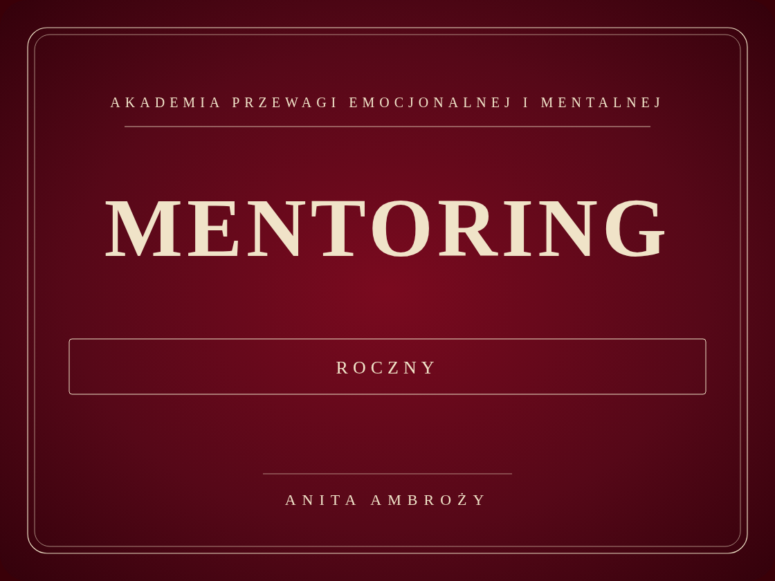 Mentoring roczny premium
