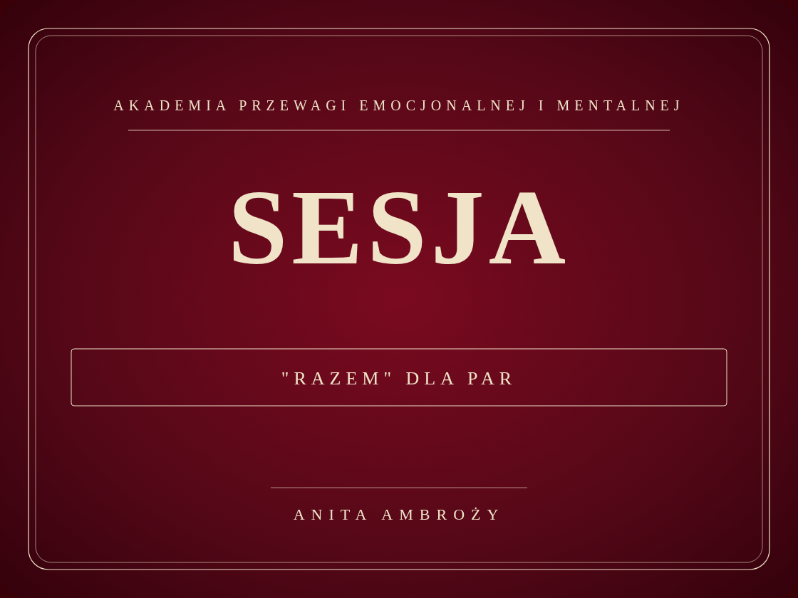 Sesja dla par Razem
